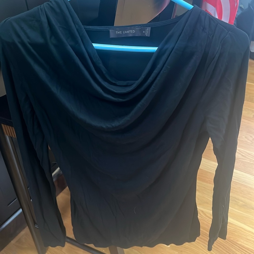 The Limited, medium, black shirt, smoke free home
